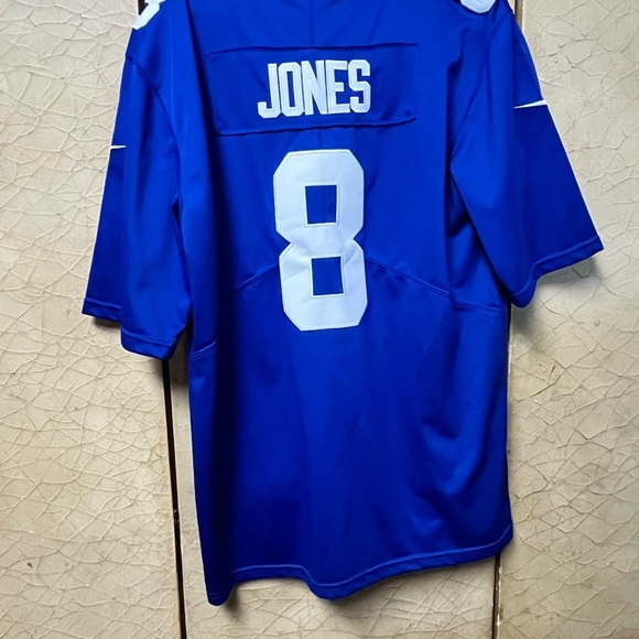 New York Giants Adult Size Small #8 Daniel Jones Pro Line NFL Jersey Player Blue - Picture 3 of 4